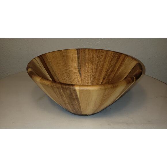 Threshold Acacia Wood 10" Salad Fruit Serving Bowl - Picture 2 of 4